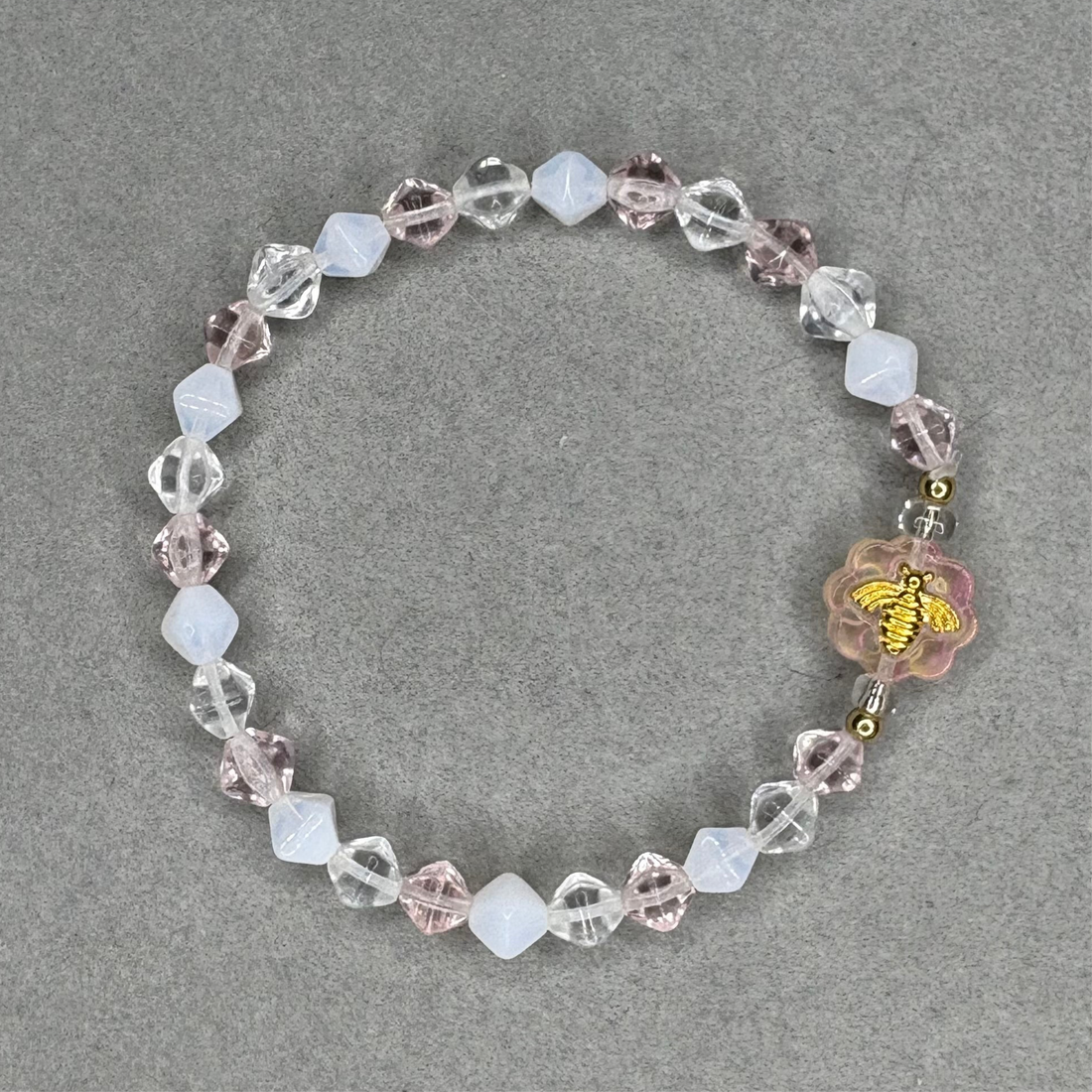 Pink Crystal Bead Bee Charm Bracelet Charms By Prince™