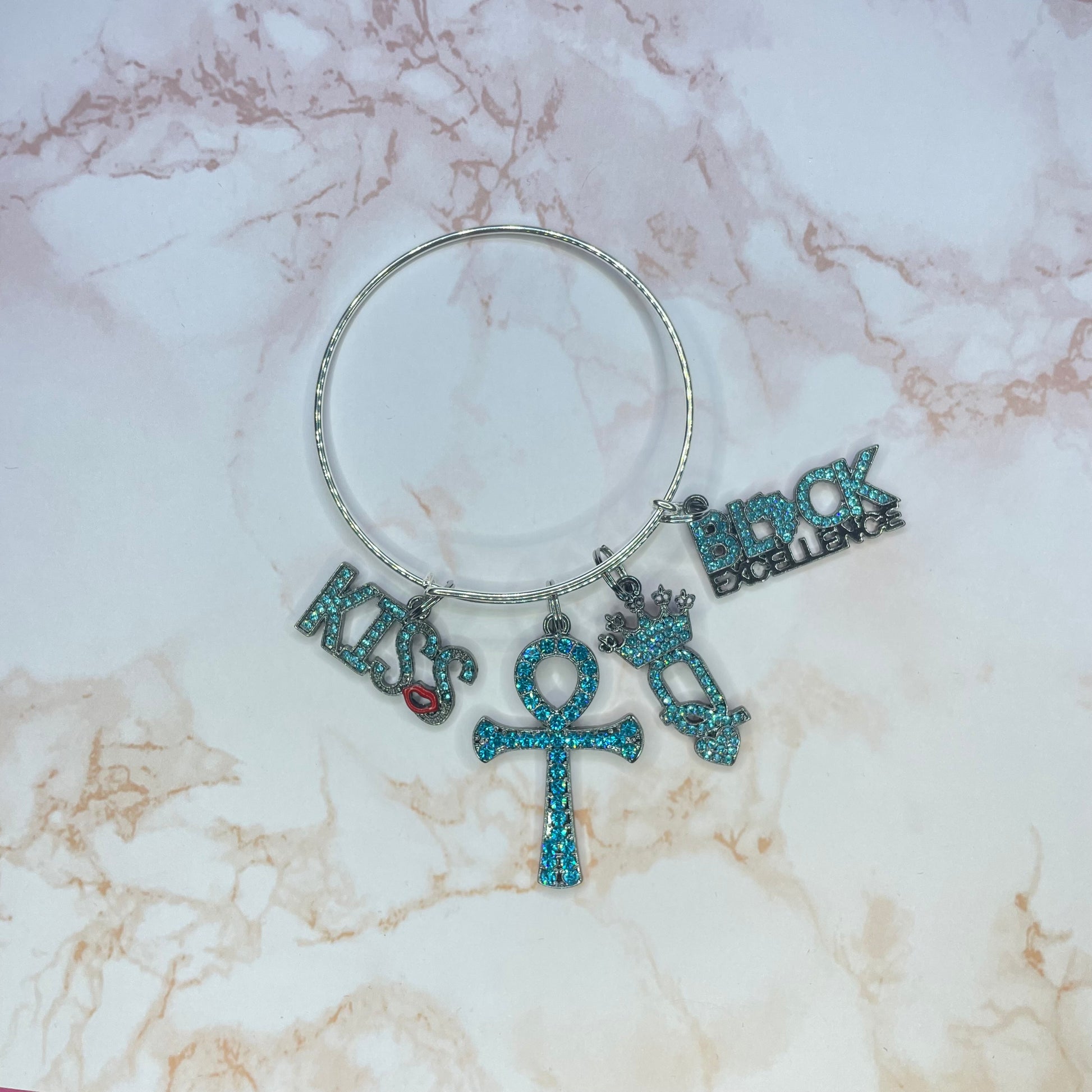 Black Excellence Charm Bangle Bracelet Charms By Prince™