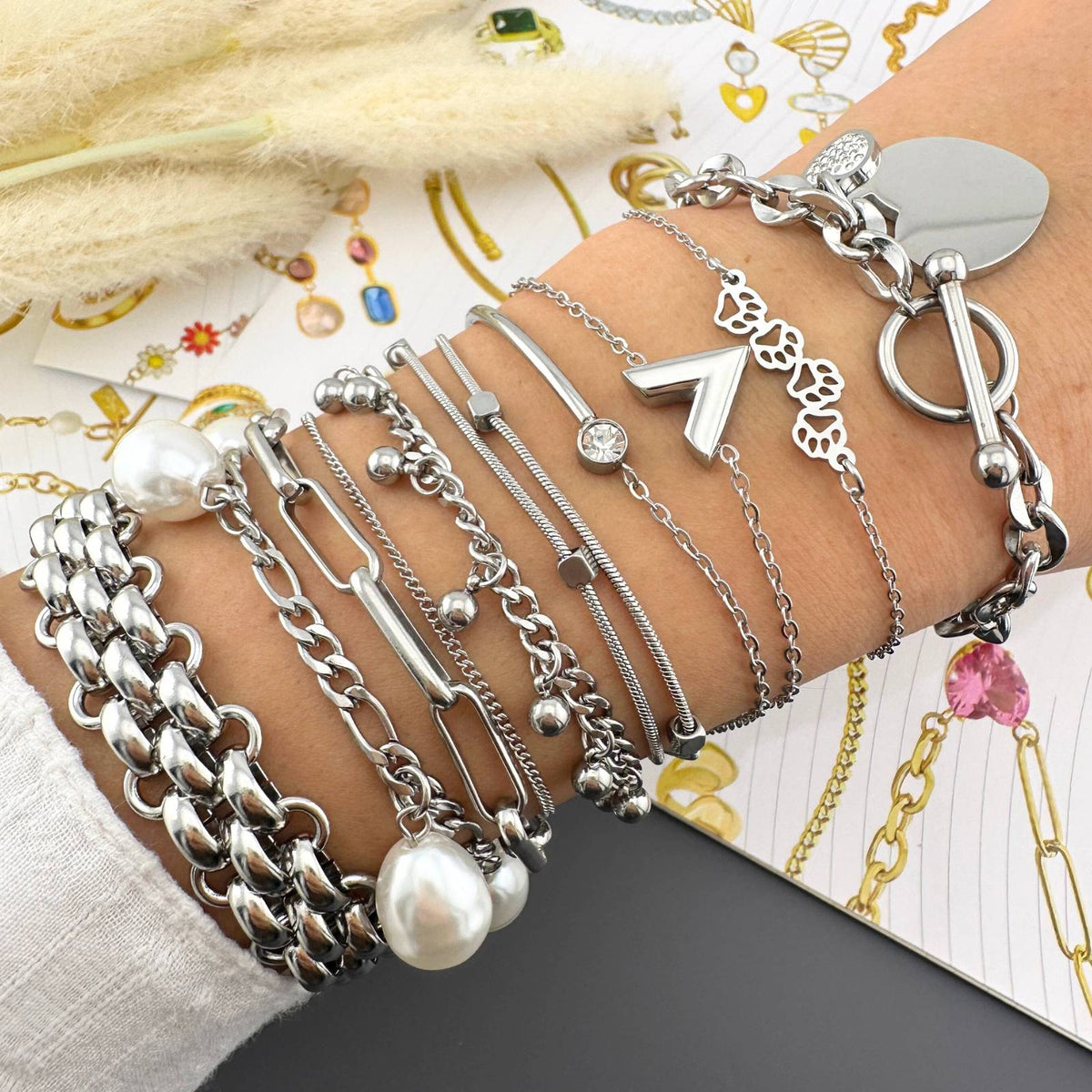 Heart Bracelet, Stainless Steel Intensity