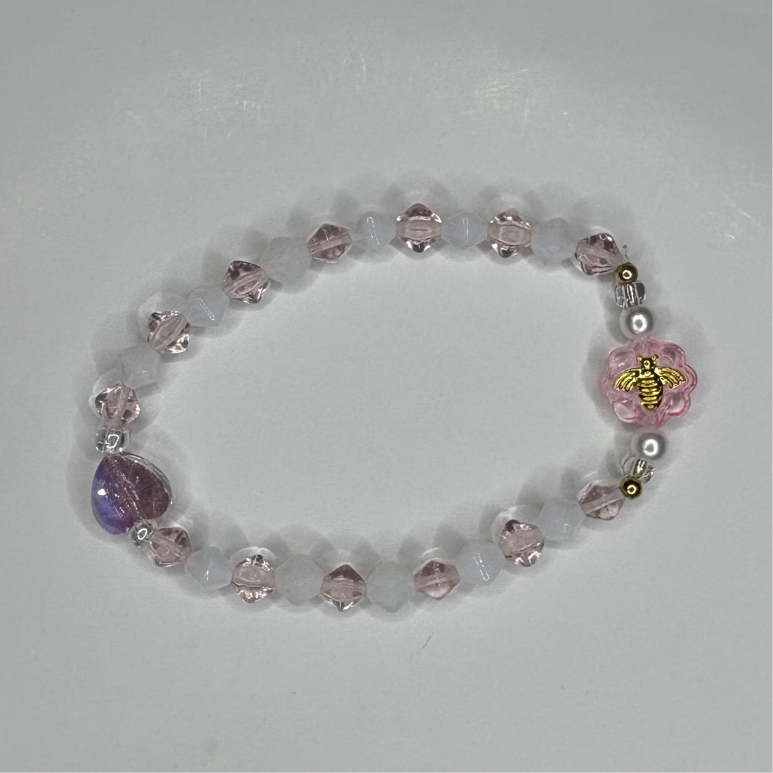 Pink Crystal Bead Bee Charm Bracelet Charms By Prince™