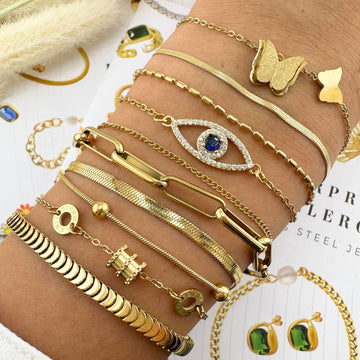Anklet, 18K Gold Plated Steel Intensity