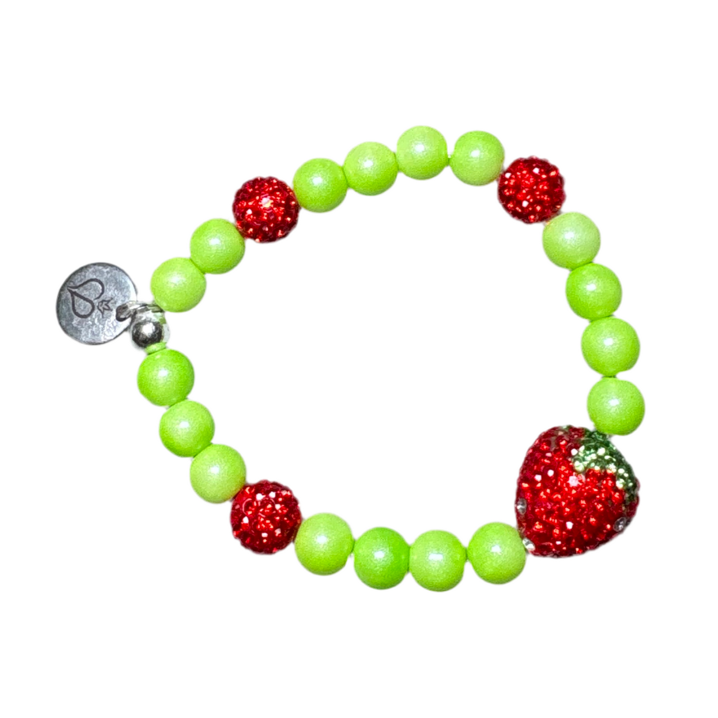 Strawberry Bling Beaded Bracelet