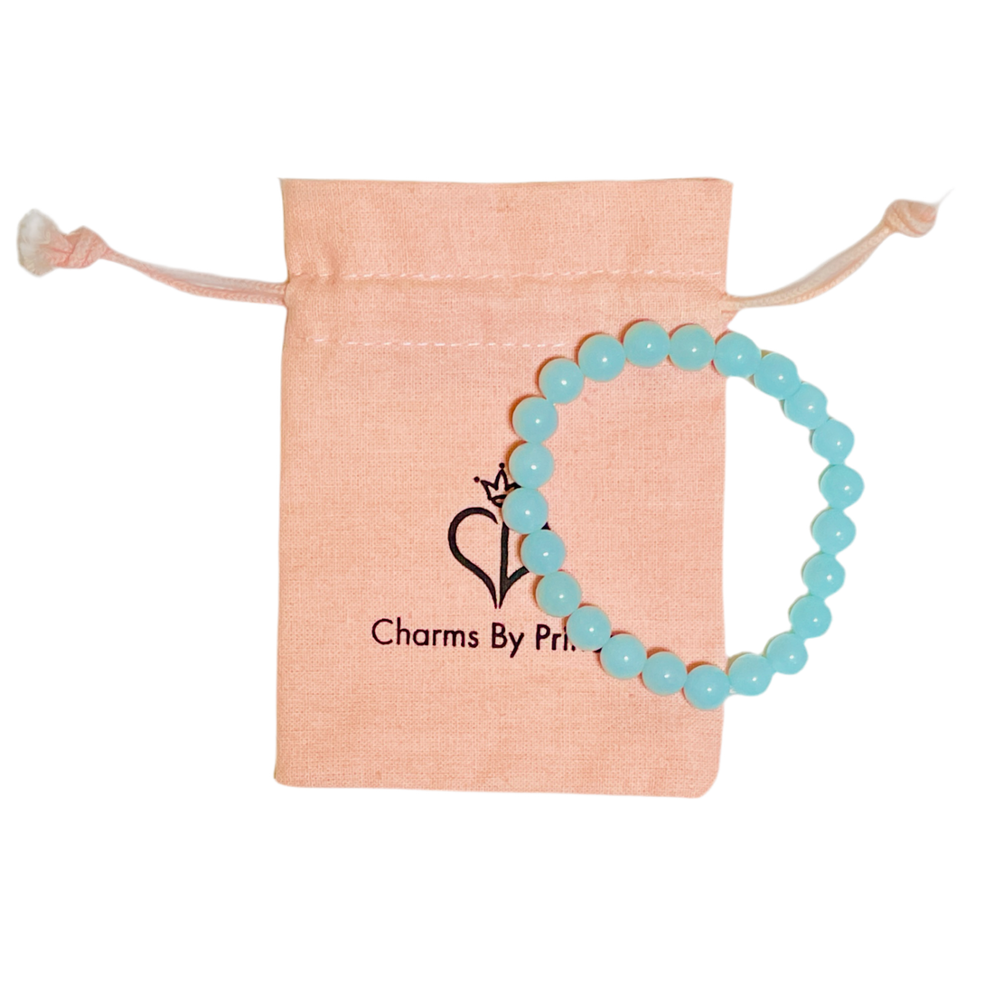 Light Blue Fluorescent Stone Beaded Bracelet Charms By Prince™