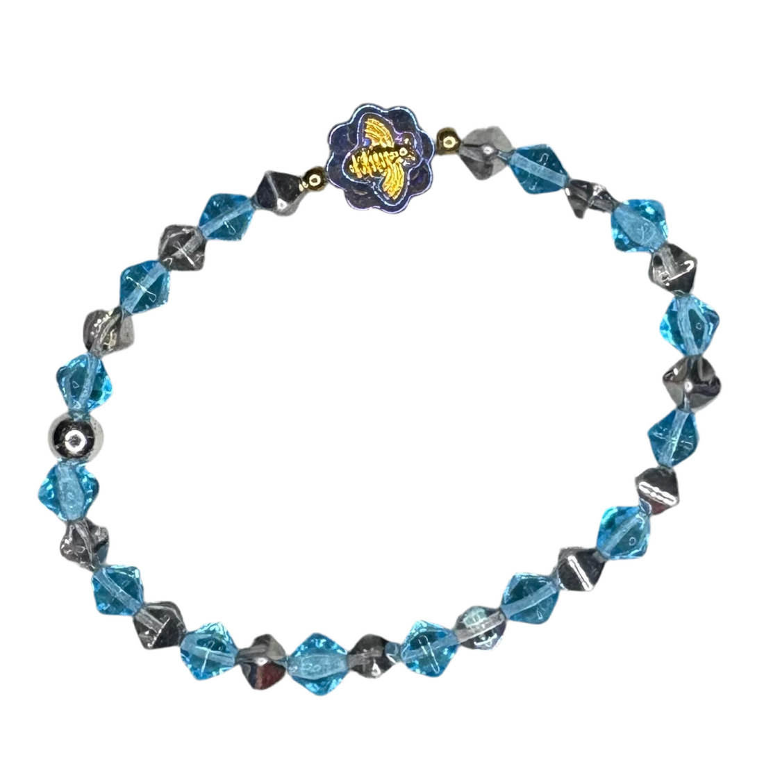 Blue Crystal Bead Bee Charm Bracelet Charms By Prince™