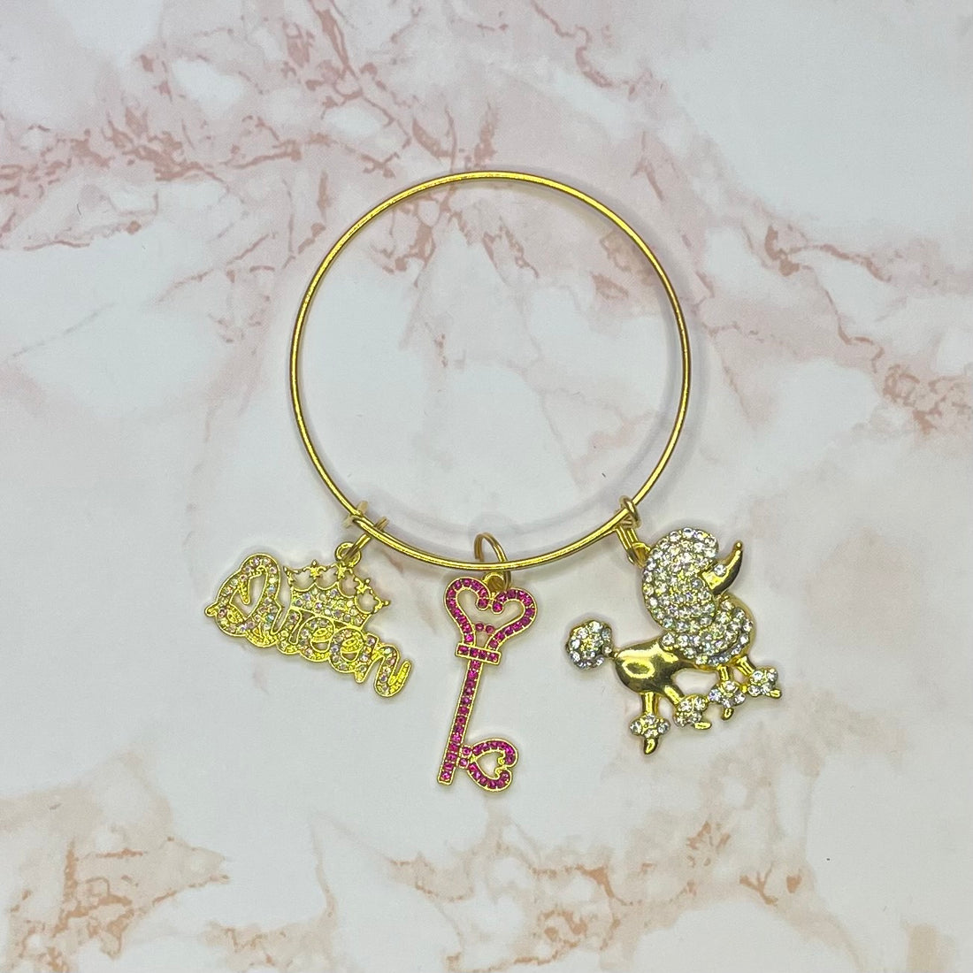 Poodle Gold Bangle Bracelet Charms By Prince™
