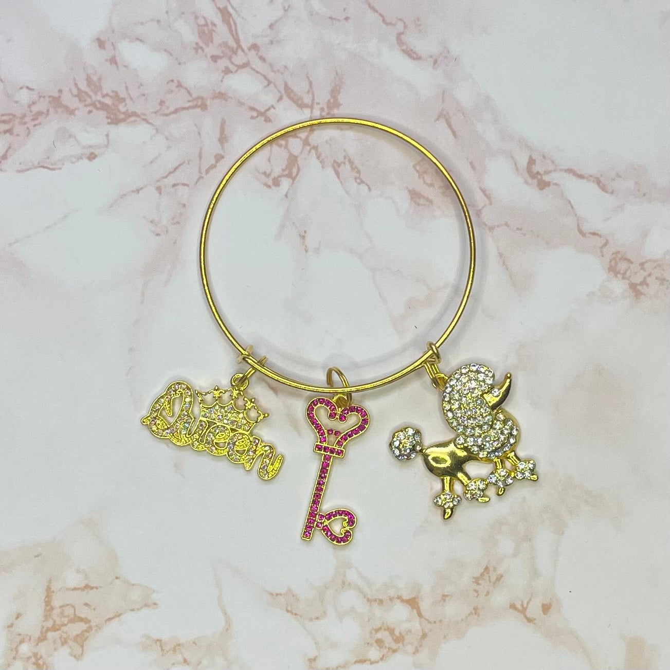 Poodle Gold Bangle Bracelet Charms By Prince™