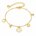 Hearts Bracelet, 18K Gold Plated Steel Intensity