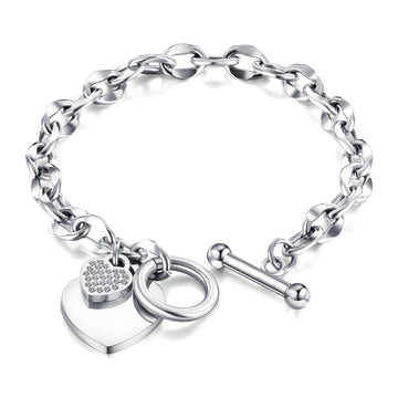 Heart Bracelet, Stainless Steel Intensity