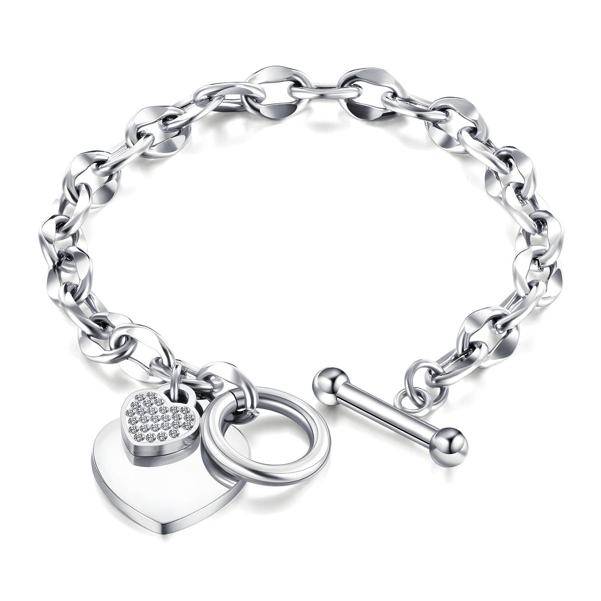 Heart Bracelet, Stainless Steel Intensity