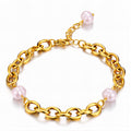 Bracelet, 18K Gold Plated Steel Intensity