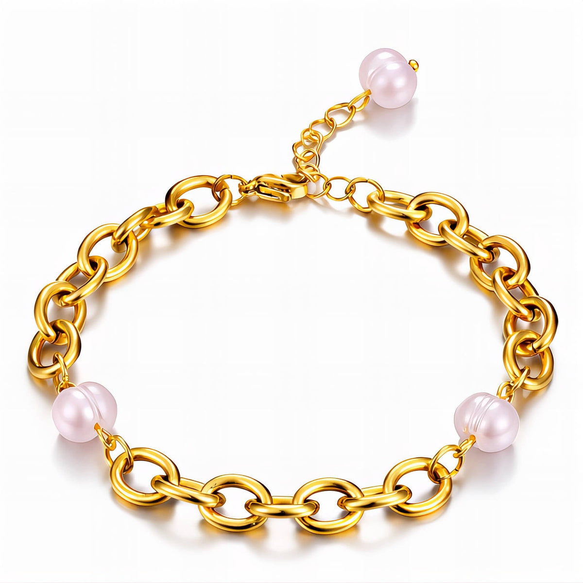 Bracelet, 18K Gold Plated Steel Intensity