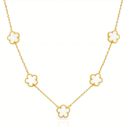 Flower Meadow Necklace, 18K Gold Plated Steel Intensity
