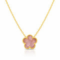 Flower Necklace, 18K Gold Plated Steel Intensity