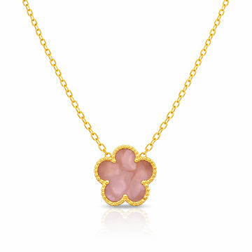 Flower Necklace, 18K Gold Plated Steel Intensity