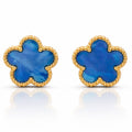 Flowers Earrings, 18K Gold Plated Steel Intensity
