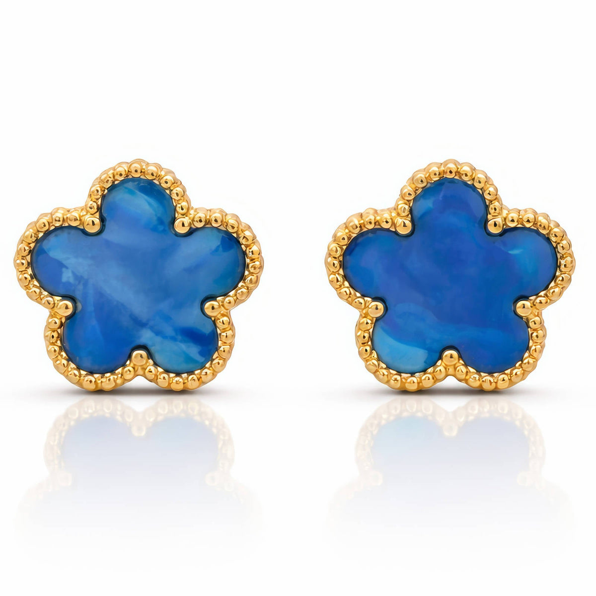 Flowers Earrings, 18K Gold Plated Steel Intensity