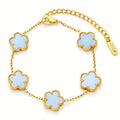 Flower Meadow Bracelet, 18K Gold Plated Steel Intensity