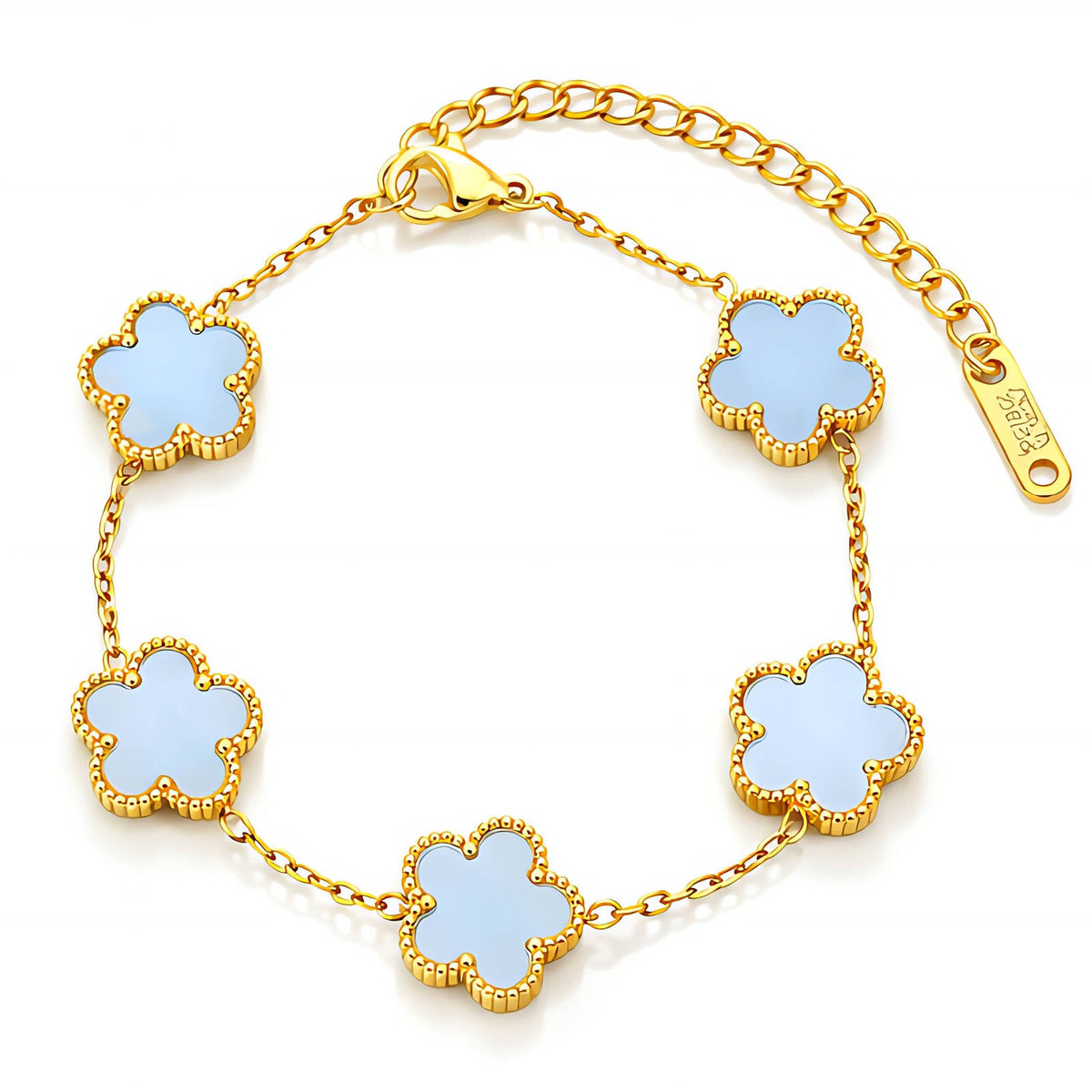 Flower Meadow Bracelet, 18K Gold Plated Steel Intensity
