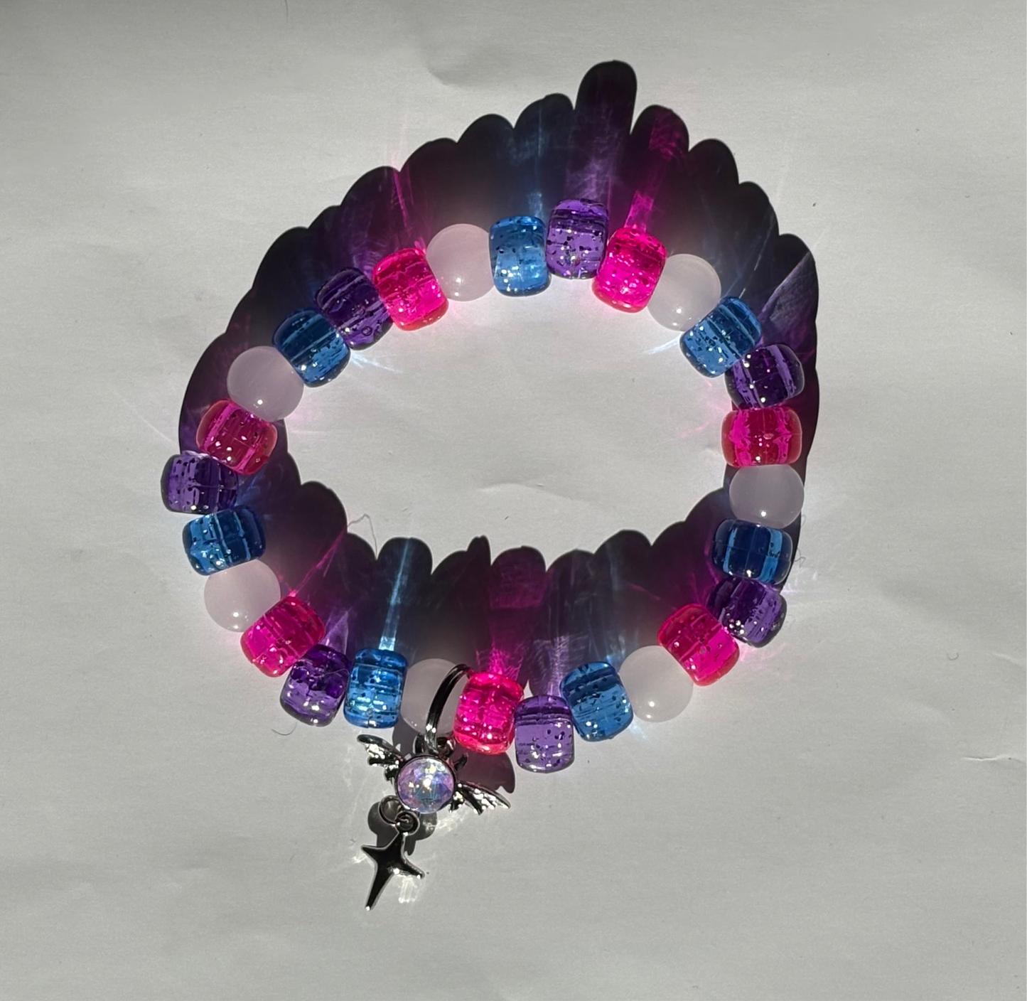 Blue | Pink | Purple| Rhinestone Charm | Frosty Bead Bracelet Charms By Prince™