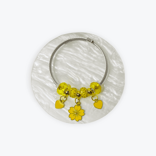Yellow Flower Bangle Bracelet Charms By Prince™