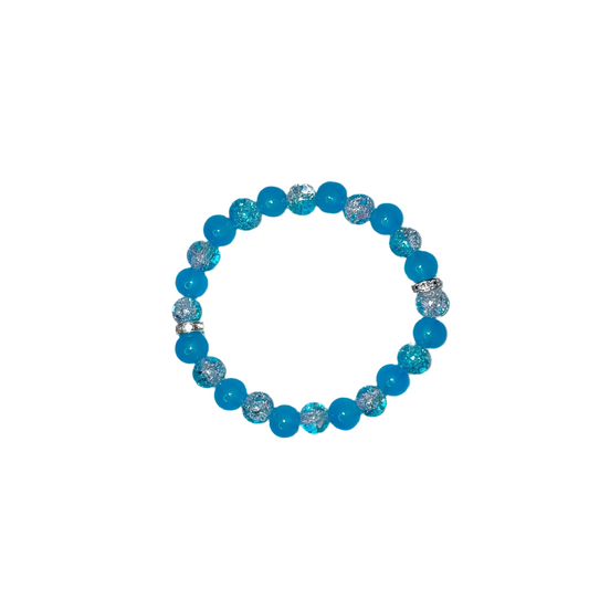 Lake Blue Crystal Glass Bead Bracelet Charms By Prince™