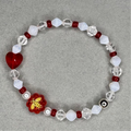 Red Crystal Bead Bee Charm Bracelet Charms By Prince™