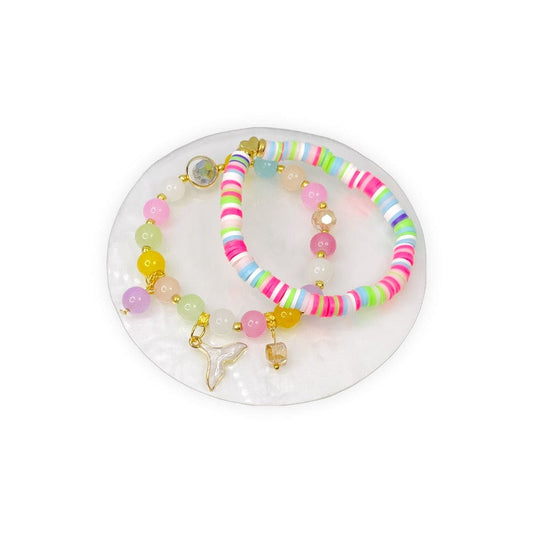 Multicolored Bead Bracelet Set Charms By Prince™