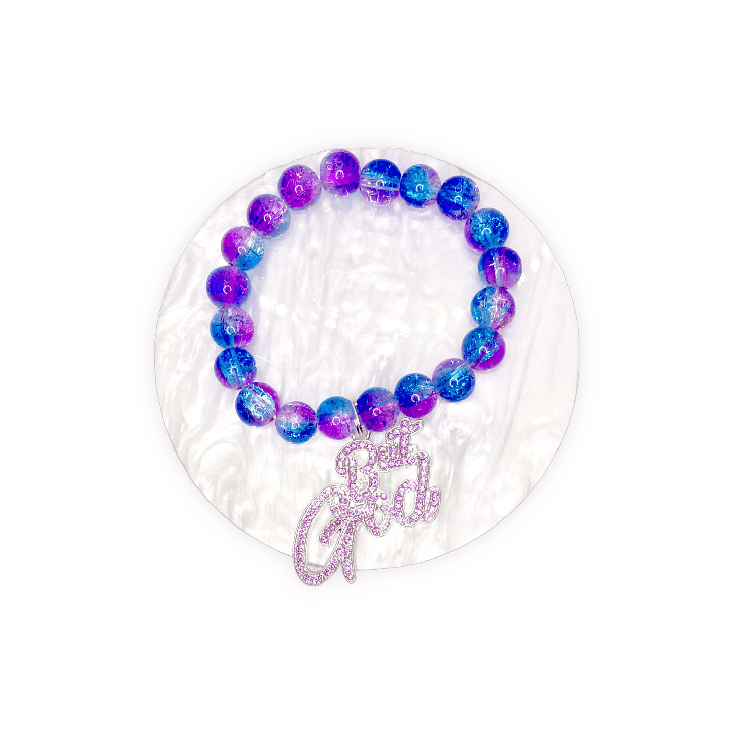 But God - Rose Red & Lake Blue Bead Bracelet Charms By Prince™