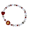 Red Crystal Bead Bee Charm Bracelet Charms By Prince™