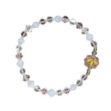 Pink Crystal Bead Bee Charm Bracelet Charms By Prince™