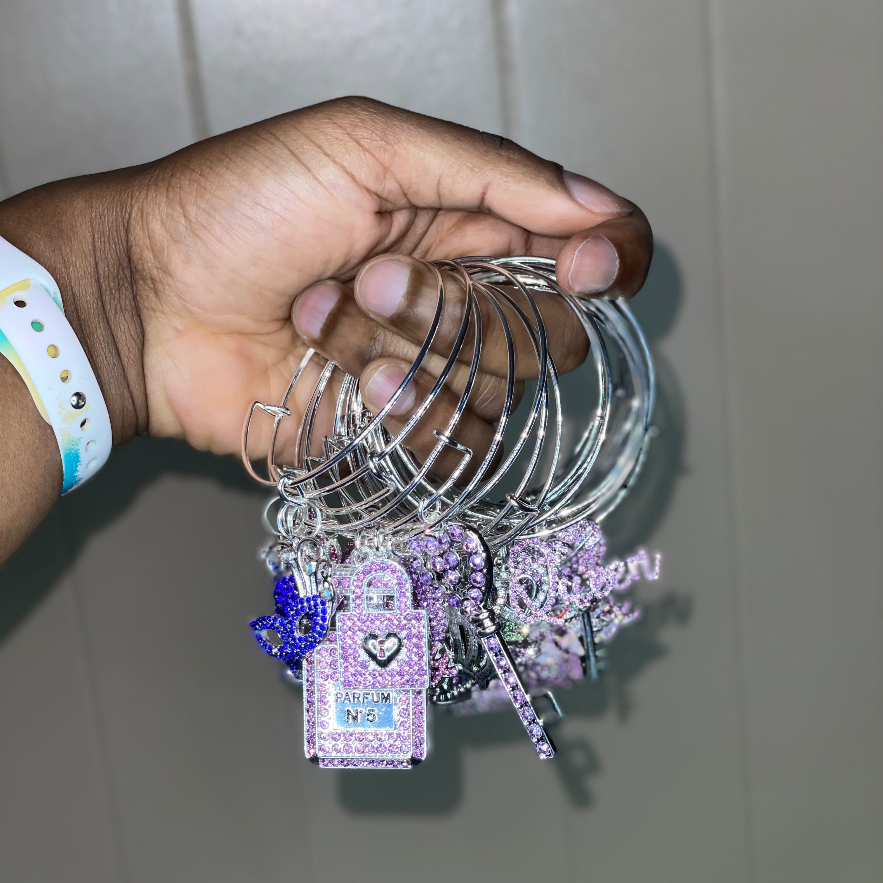 Bling Silver Bangle Charms By Prince™