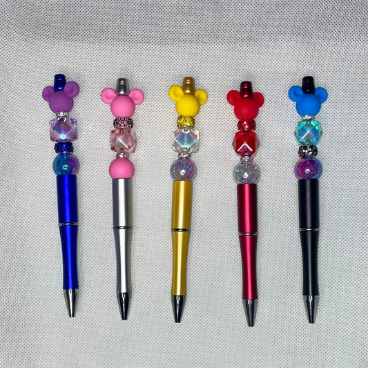 Luxury Mickey-inspired Hand-Beaded Pens