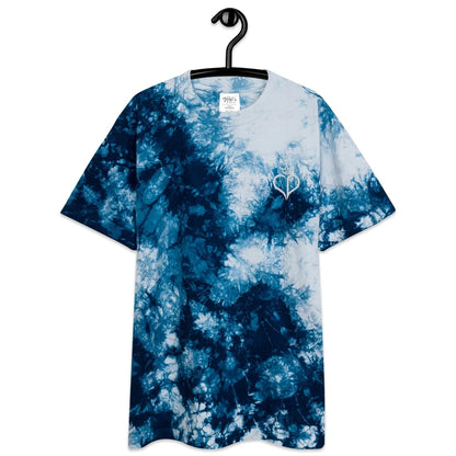 Navy & White Oversized tie-dye t-shirt Charms By Prince