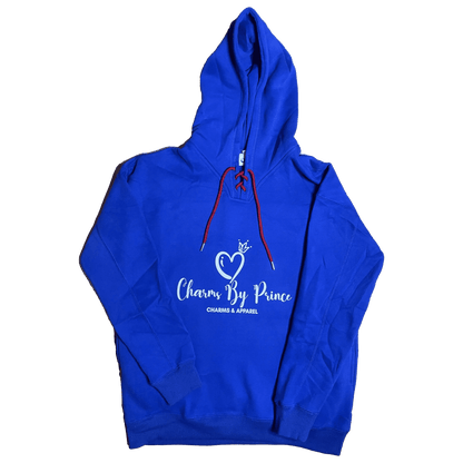 Royal Blue and White Charms By Prince Hoodie w/Changeable Drawstrings Charms By Prince