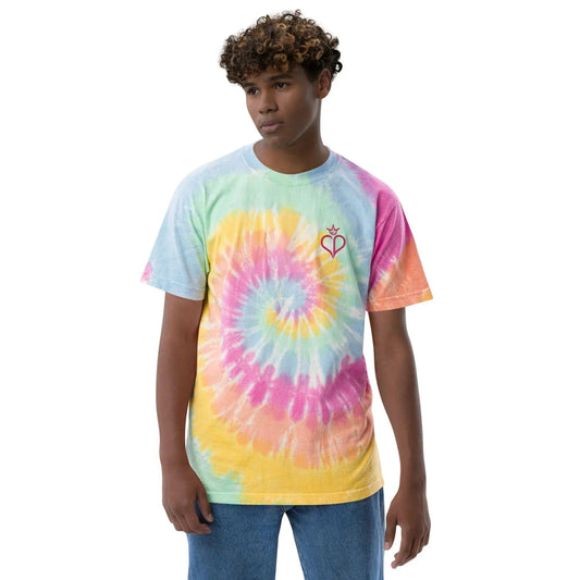 Sherbet Rainbow Oversized tie-dye t-shirt Charms By Prince