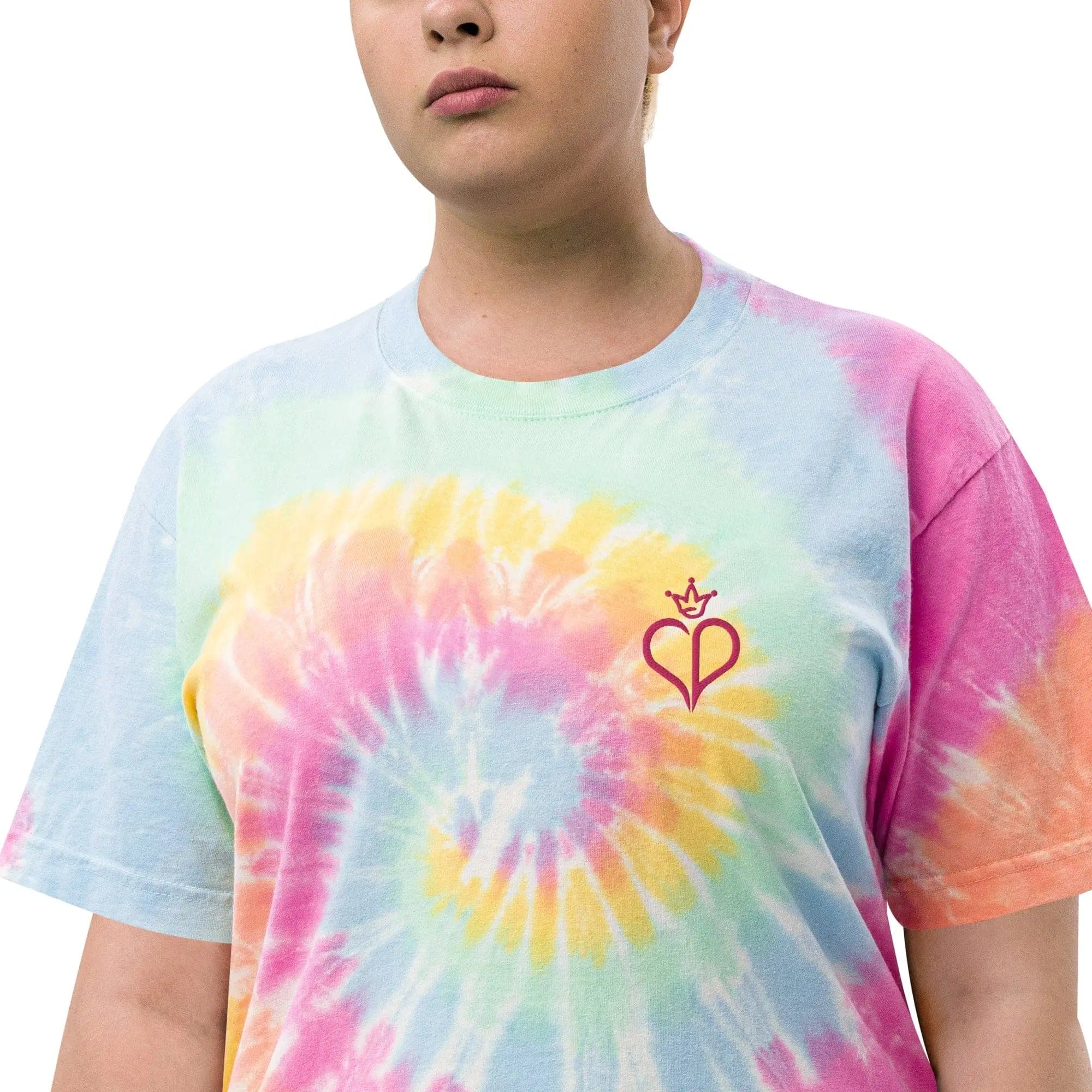 Sherbet Rainbow Oversized tie-dye t-shirt Charms By Prince